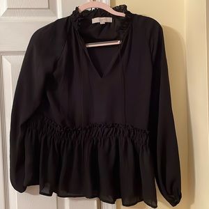 Black Peplum Top